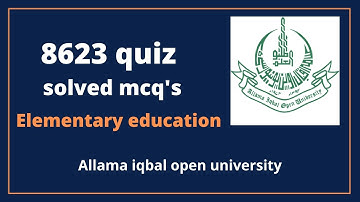 B-ed code 8623 solved quiz mcq