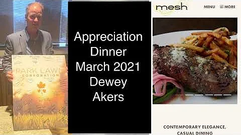 Celebration Dinner for Dewey Akers