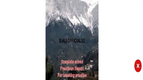 Solved Practicum Report Course code 8608 ( PDF ka link comment Mai hai)