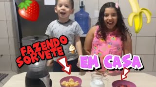 Como Fazer Sorvete Caseiro-Gabriel E Isabely 🍓🍌🍓🍌