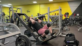 B Stance Hack Squat Exercise Demo