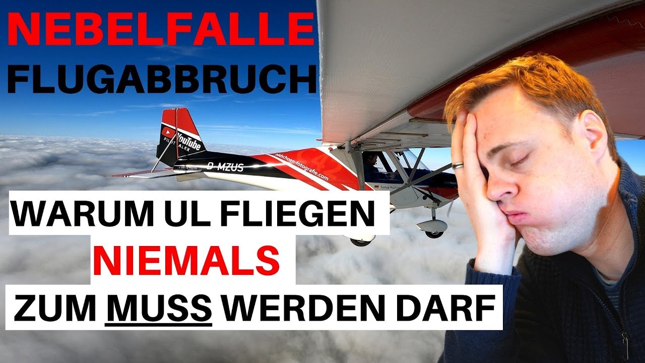 Flugabbruch: Mit dem Ultraleichtflugzeug C42 über den Nebel kein durchkommen zu Giengen an der Brenz