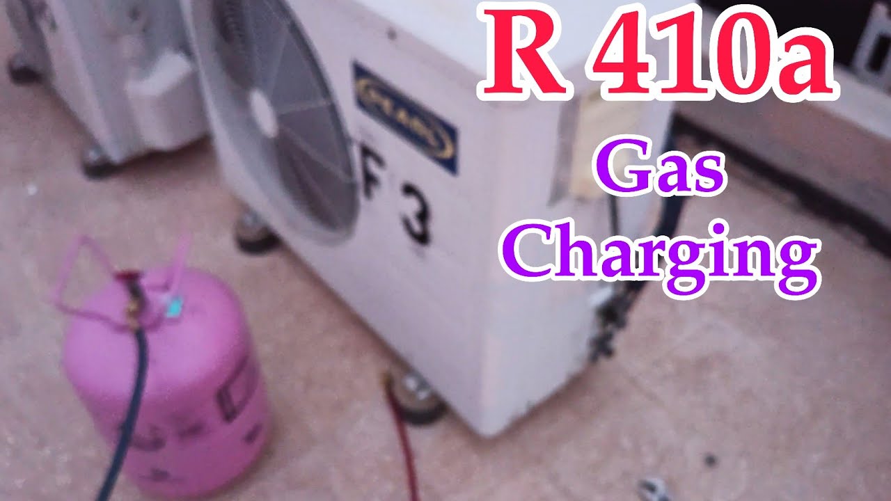 R 410a Gas Charging || How To Top Up R 410a || split ac gas charging