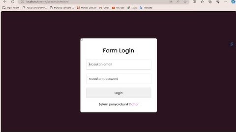 PRAKTEK UTS PEMROGRAMAN WEB DASAR-FORM LOGIN DAN REGISTRASI