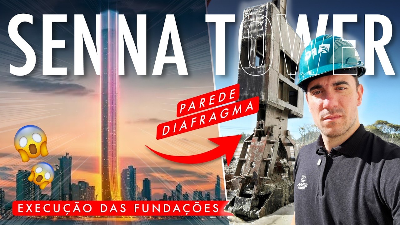 Execução das Fundações do SENNA TOWER - Parede Diafragma