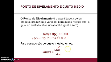O que é o ponto de nivelamento?