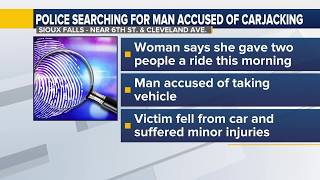 Sioux Falls police searching for suspect in early morning carjacking
