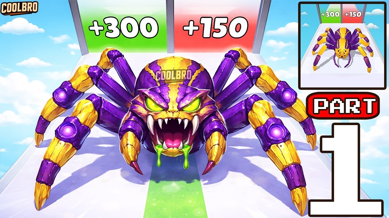 Spider And Insect Evolution Run Levels 1-8 Gameplay Walkthrough Android,iOS
