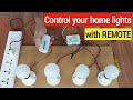 How to control lights and fan through remote | Wireless remote control switch easy to install