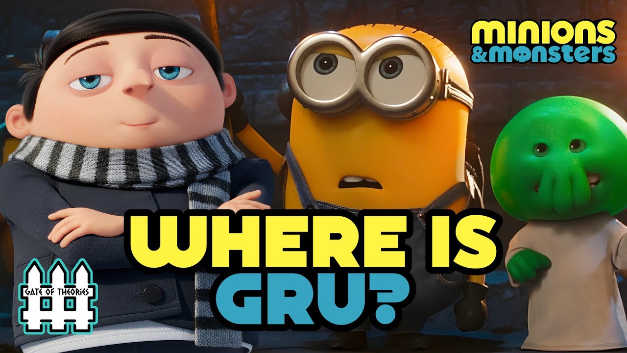 Где находится Гру в мультфильме «Миньоны и монстры»?