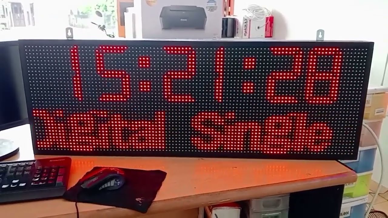 Jam digital 2x3 panel p10 singel color