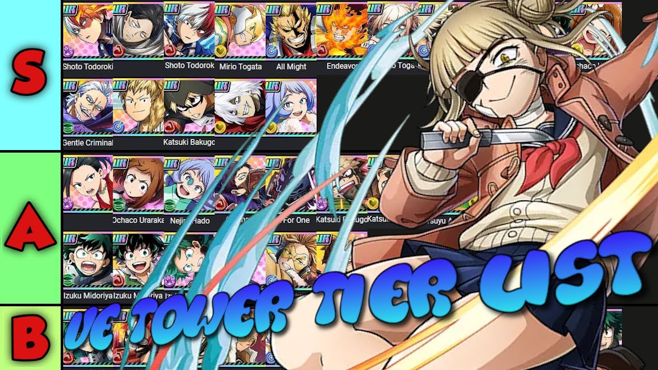 VE TOWER TIER LIST!!! (My Hero Ultra Impact) [November 2023] - YouTube