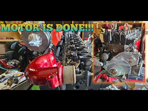 INSTALLING FLUX DIESEL 100% INJECTORS AND BEANS DIESEL BILLET FRONT COVER!!