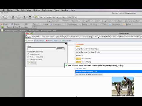 Add an image using the WYSIWYG editor