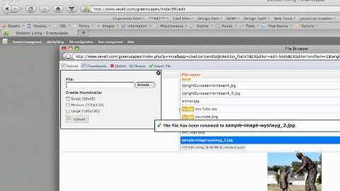 Add an image using the WYSIWYG editor
