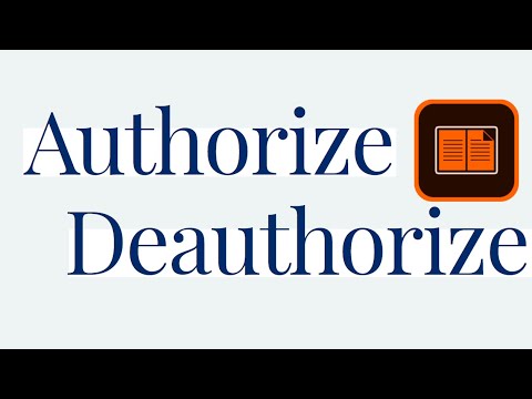 How to Authorize / Deauthorize Adobe Digital Editions 2020?