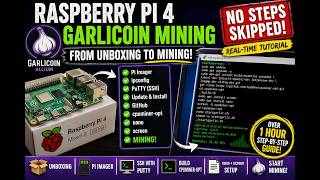 Raspberry Pi 4 Mining Garlicoin (ALLIUM) FULL SETUP Guide | From Box to Mining (No Steps Skipped)