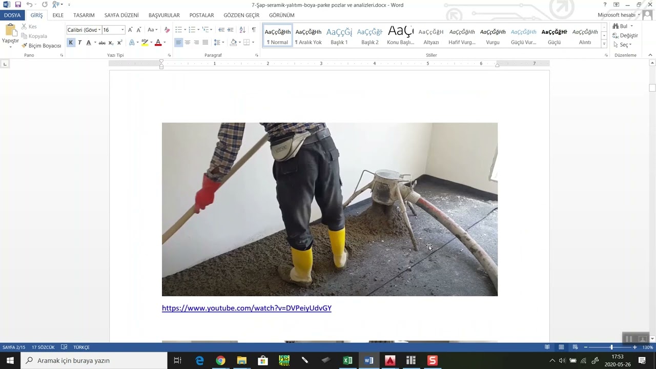 11.  Ders: Şap, seramik yalıtım ve boya metrajı