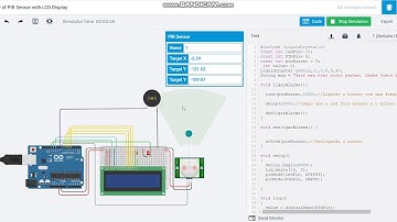 Buzzer and LCD With PIR Sensor in Tinkercad