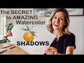 The secret to amazing watercolor shadows