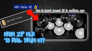 Tutorial On How To Import Preset Kits On Realdrum App