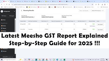 Latest Meesho GST Report Explained  | Step by Step Guide for 2025 !!!