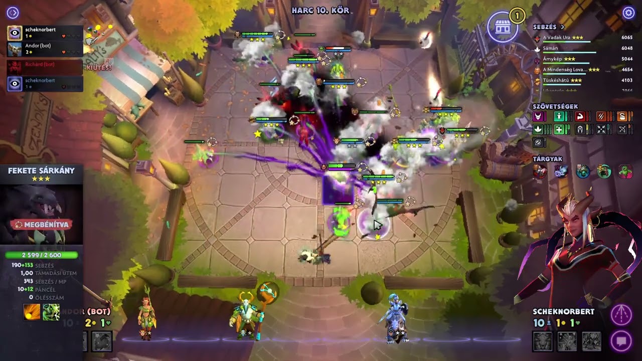 Dota Underlords 240000 damage,7 rounds in a row win, hard battle with AI 2025 10 14 18 36 19