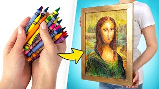 Cara Melukis Mona Lisa dengan Krayon