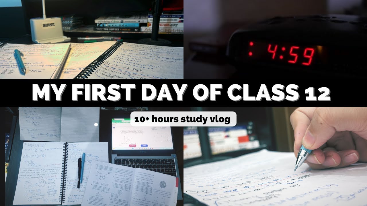 My First Day of Class 12 || a day in a life of jee aspirant #studyvlog ...