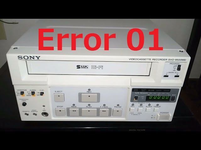 Sony SVO-9500MD S-VHS VCR part 1 : ERROR 01 repair - YouTube