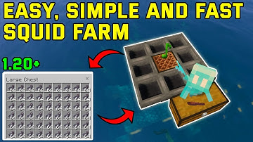EASIEST and SIMPLEST Squid Farm for Minecraft 1.20 (Java/Bedrock/Mcpe/Ps4/Xbox)
