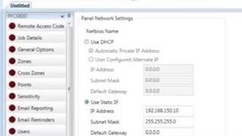 Setting a Static IP at the PFC-6000 Series FACP
