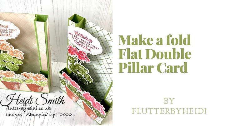 NEW FOLD!  Make a fold flat double pillar card wit...