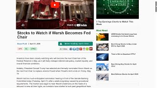 Zacks Strategist Shaun Pruitt Discusses the Stocks to Watch if Kevin Warsh Becomes Fed Chair