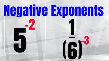 Working with NEGATIVE EXPONENTS