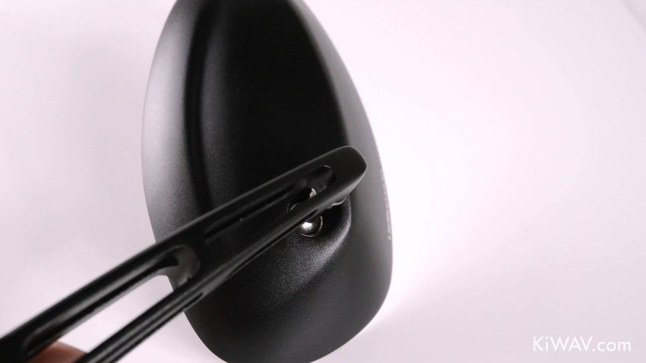 スクーター: バイクミラー オーバル 黒 スロット付き柄 M8 スクーター