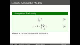 Deterministic vs. stochastic population dynamics (logistic model)