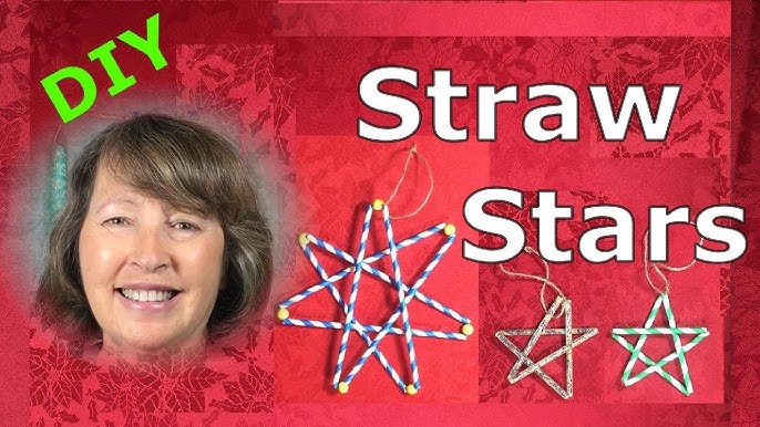 how to make star using plastic straw, easy step, crafts, reuse, recycle