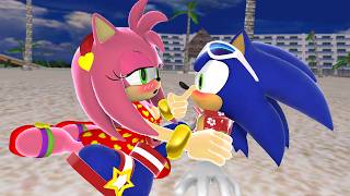 AMY JUST STOLE SONIC'S HEART ON THE SUMMER BEACH!