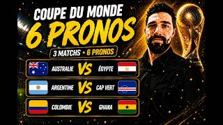Pronostic foot Coupe du Monde 2026 - Australie Egypte, Argentine Cap Vert, Colombie Ghana...