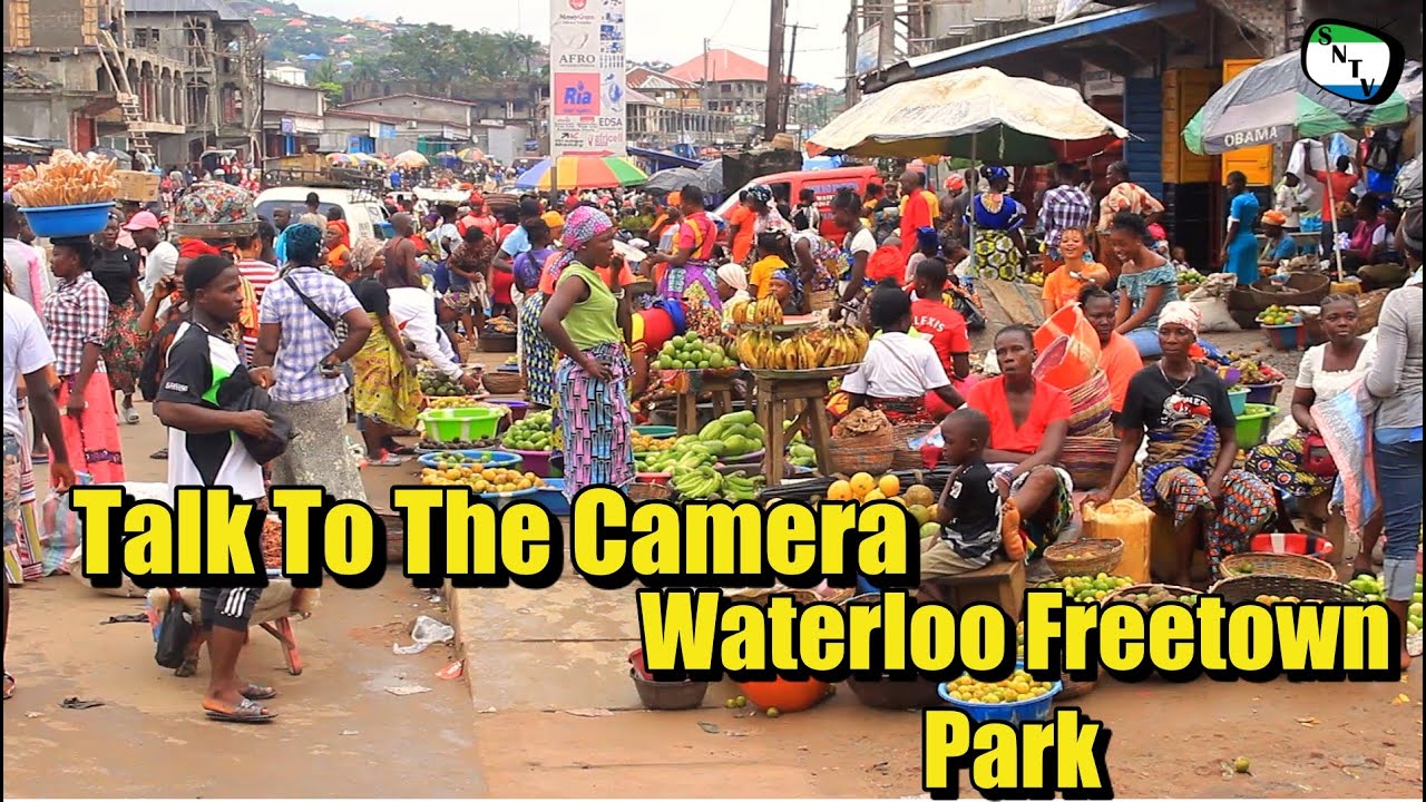 Поговорите с камерой — рынок в парке Ватерлоо-Фритаун — Сьерра-Леоне
