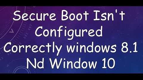 secure boot isn