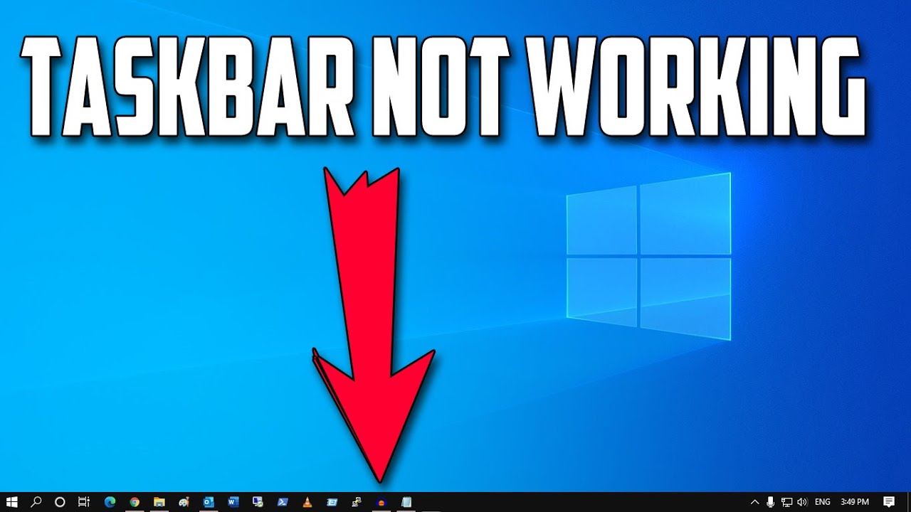 How To Fix Taskbar Not Working In Windows 10 Youtube