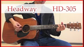 ★Headway HD-305 TOP単板 アコースティックギター ハードケース