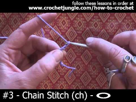 How to do a basic crochet chain (ch) - tutorial #3