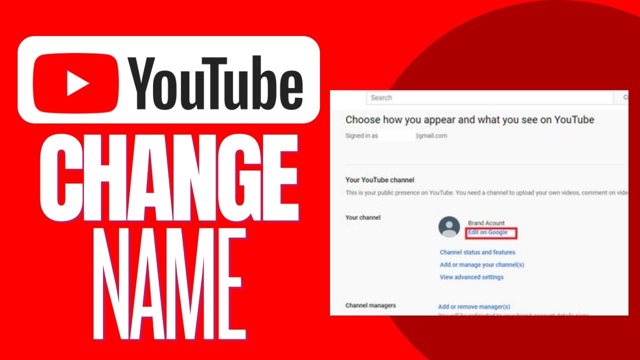How To Change Your Name In YouTube 2023 EASY - YouTube