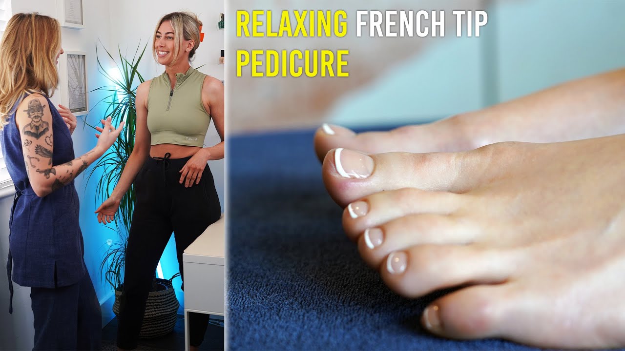 Luxury French Tip Pedicure | Full Salon Treatment & Massage