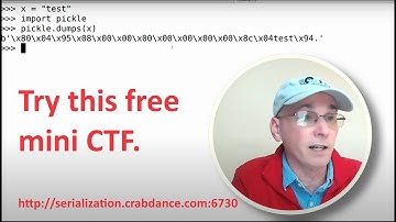 How to exploit a Python Pickle Vulnerability.  Learn it in this Mini CTF (Link in description)