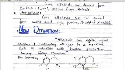 lec.1. Introduction/nomenclature/occurence of Alkaloids in hindi/urdu