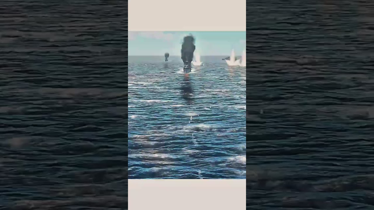 Motor torpedo boat hits destroyer with torpedoes 